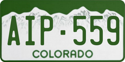 CO license plate AIP559