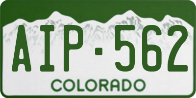 CO license plate AIP562
