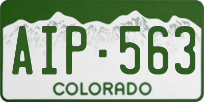 CO license plate AIP563