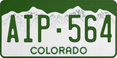 CO license plate AIP564