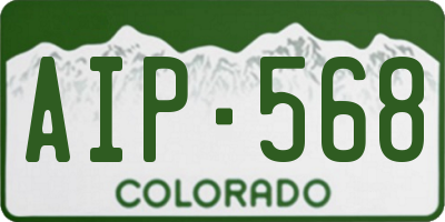 CO license plate AIP568
