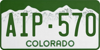 CO license plate AIP570