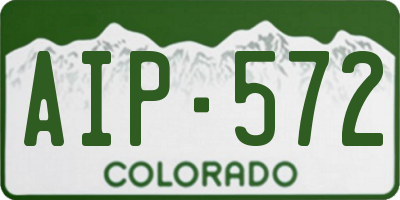 CO license plate AIP572