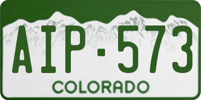 CO license plate AIP573