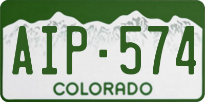 CO license plate AIP574