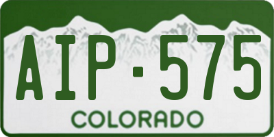 CO license plate AIP575
