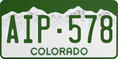 CO license plate AIP578