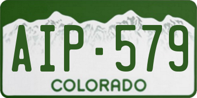 CO license plate AIP579