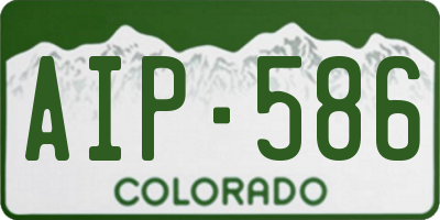 CO license plate AIP586
