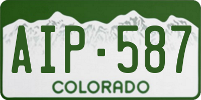 CO license plate AIP587