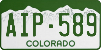 CO license plate AIP589