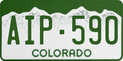 CO license plate AIP590