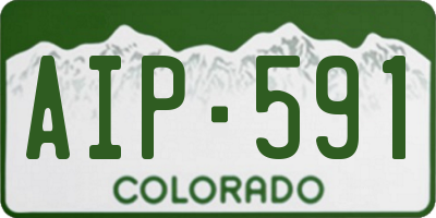 CO license plate AIP591