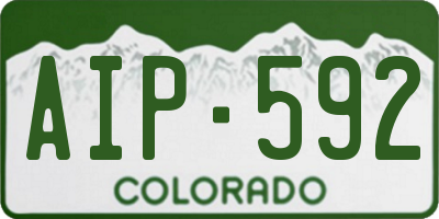 CO license plate AIP592