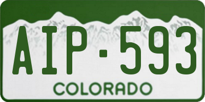 CO license plate AIP593