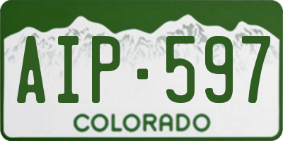 CO license plate AIP597