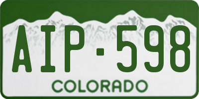 CO license plate AIP598