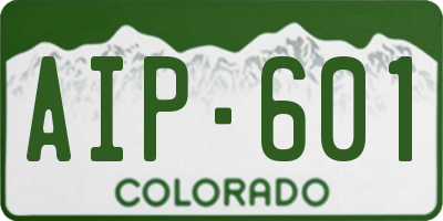 CO license plate AIP601