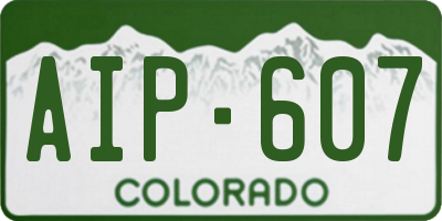CO license plate AIP607