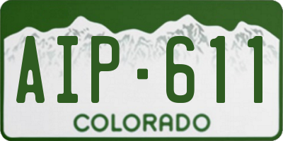 CO license plate AIP611