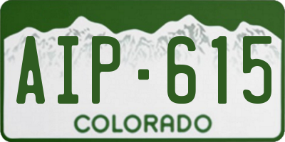 CO license plate AIP615