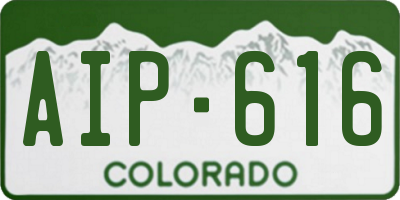 CO license plate AIP616