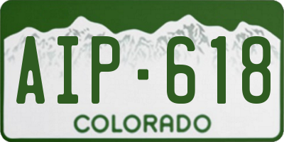 CO license plate AIP618