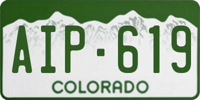 CO license plate AIP619