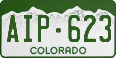 CO license plate AIP623