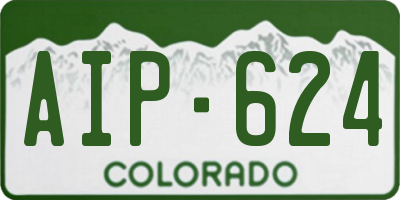 CO license plate AIP624