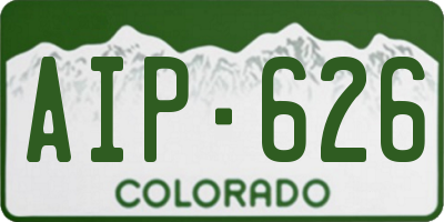 CO license plate AIP626