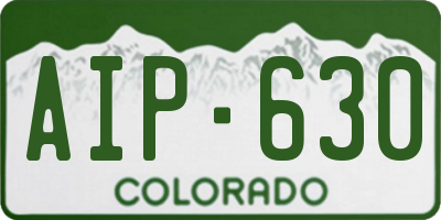CO license plate AIP630