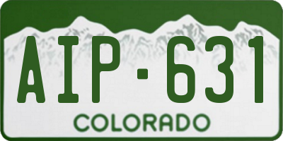 CO license plate AIP631