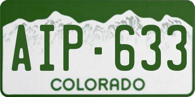 CO license plate AIP633