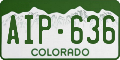 CO license plate AIP636