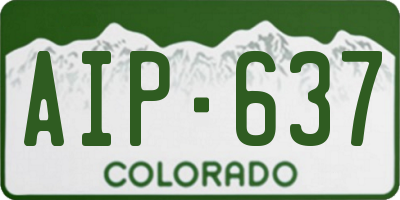 CO license plate AIP637