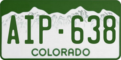 CO license plate AIP638