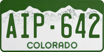 CO license plate AIP642