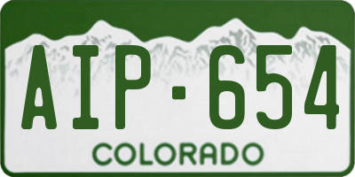 CO license plate AIP654
