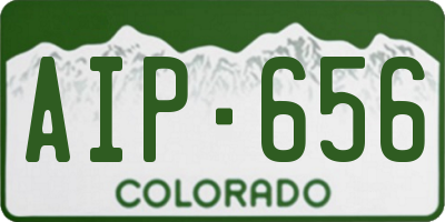 CO license plate AIP656
