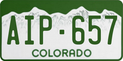 CO license plate AIP657