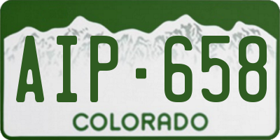 CO license plate AIP658