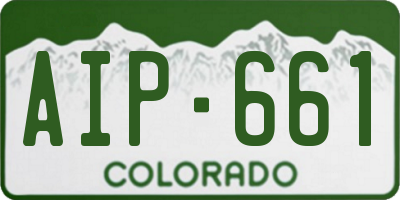 CO license plate AIP661