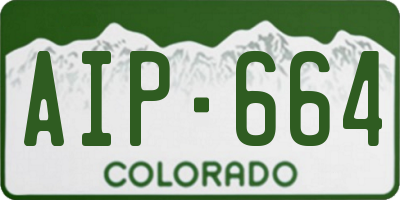 CO license plate AIP664