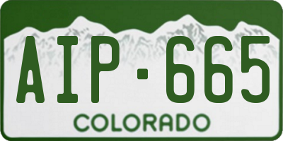 CO license plate AIP665