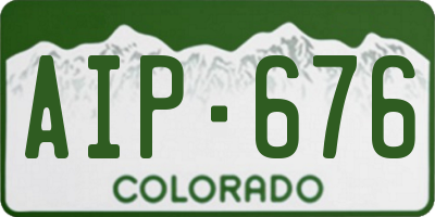 CO license plate AIP676