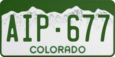CO license plate AIP677