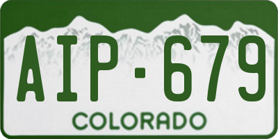 CO license plate AIP679