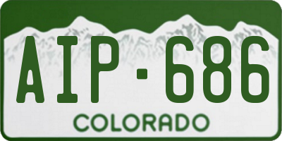 CO license plate AIP686