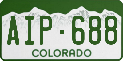 CO license plate AIP688